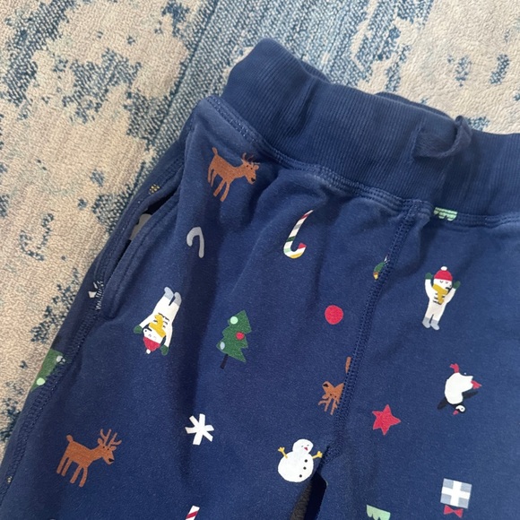 Hanna Anderson Navy Blue Kids' Joggers with Holiday Print - Picture 3 of 6